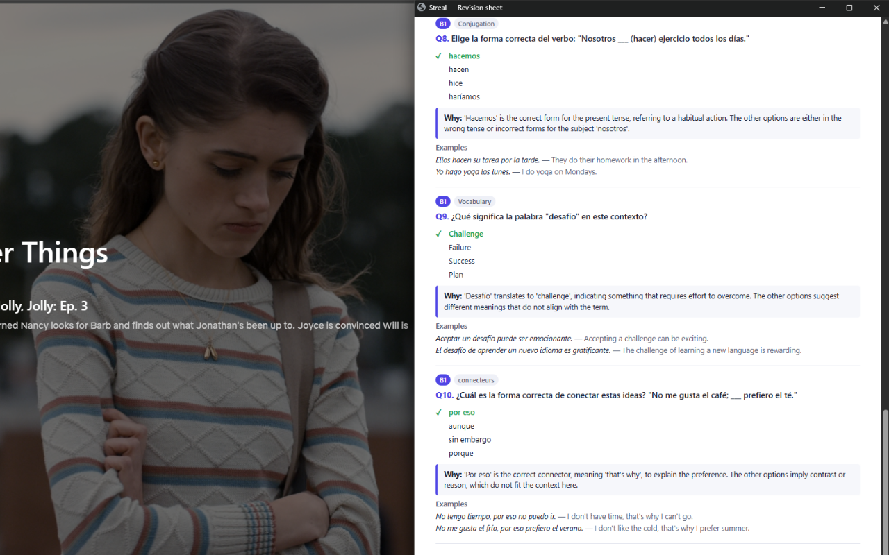 Fiche PDF de vocabulaire téléchargeable pour un film